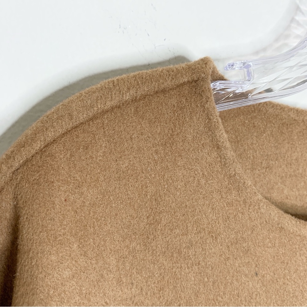 NEW LPA Isabel Maxi Coat (Sz M) Melton Wool Blend Wide Sleeve Oversized Camel - Picture 4 of 10